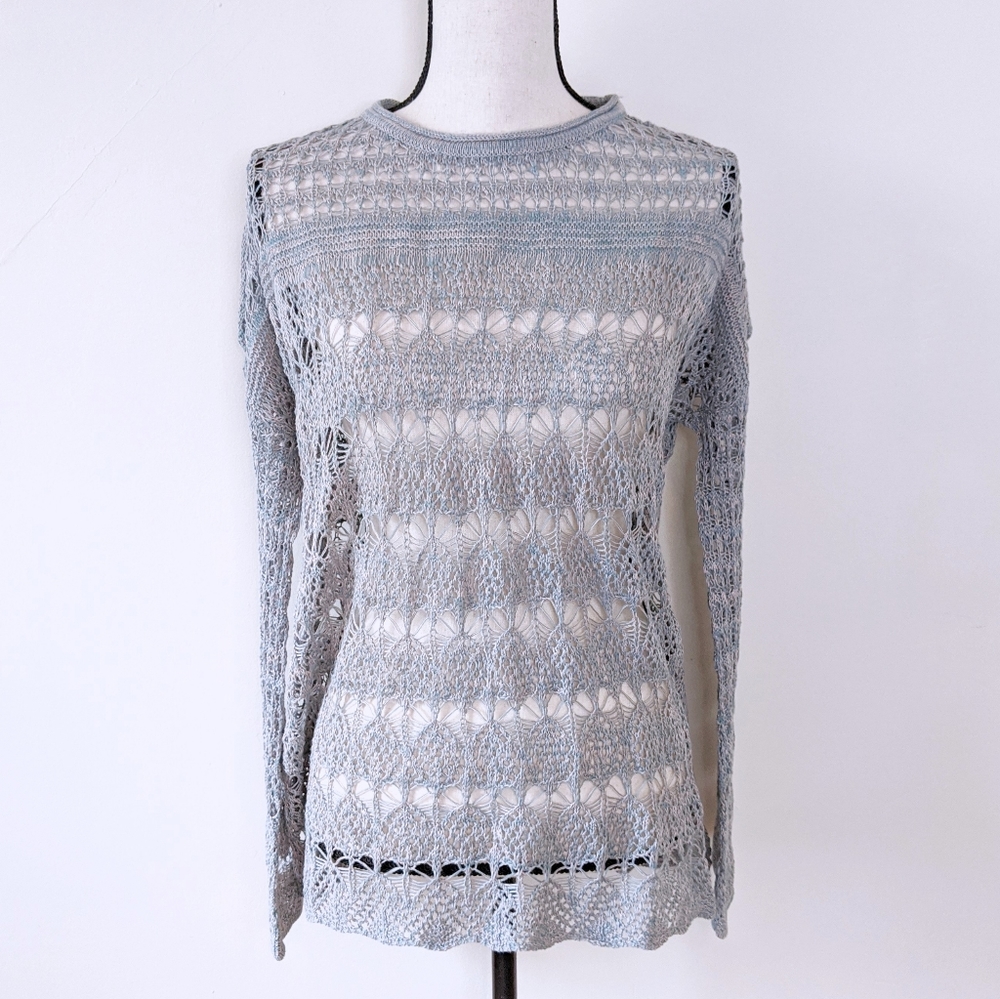 🦋LAST🦋 NWT 100% Cotton Sage Knit Sweater, Size M/L